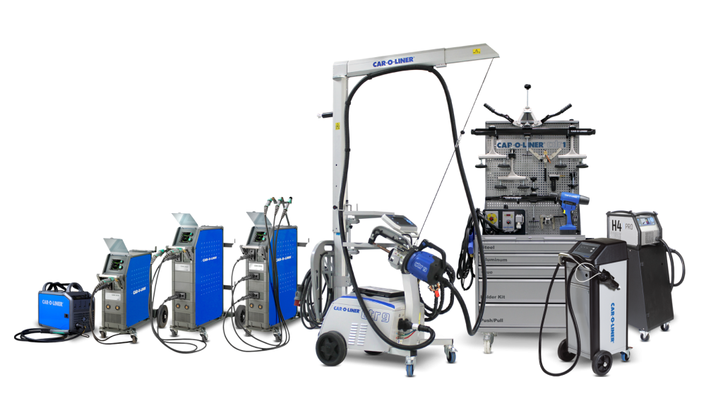 Lineup of Car-O-Liner welding machines